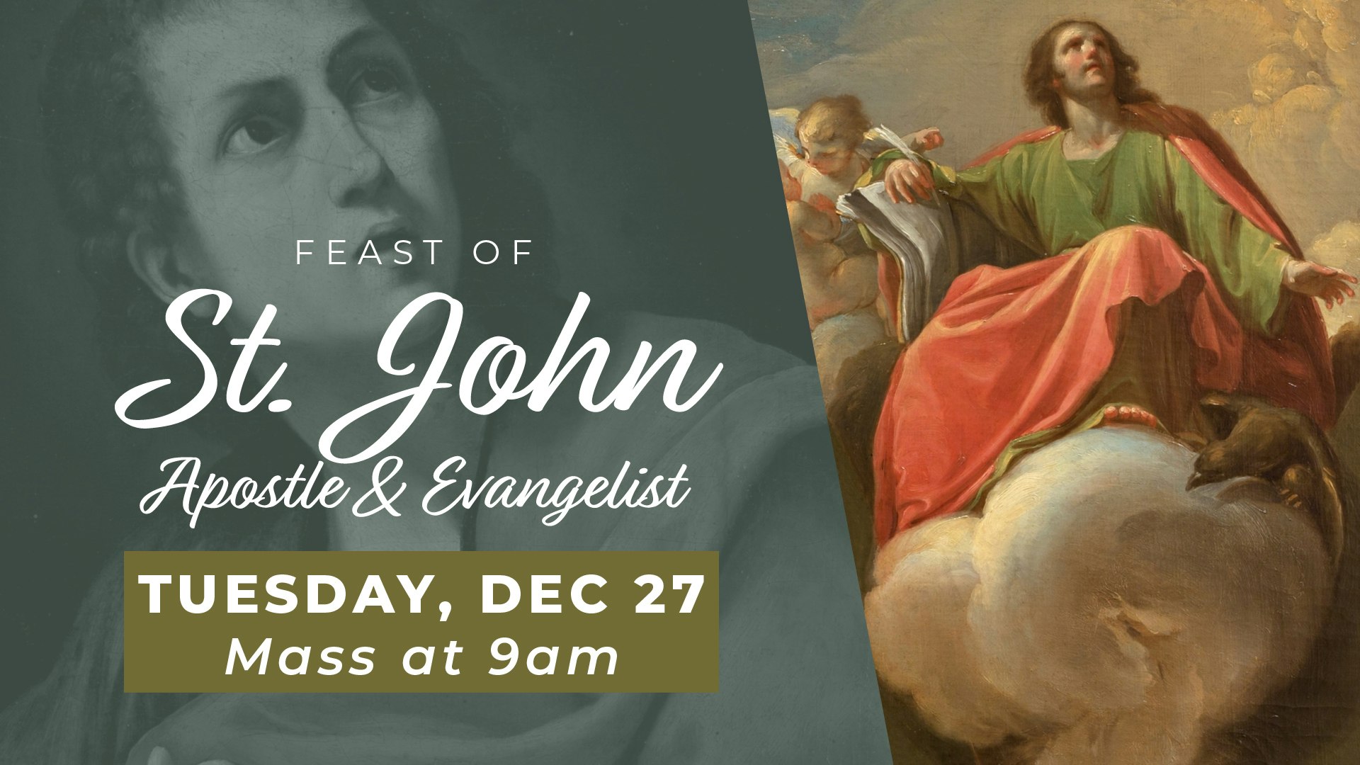 Feast of St. John (Apostle & Evangelist) OLGC